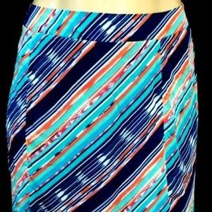 MAURICES ELASTIC WAIST SIDE SLIT MAXI SKIRT 1X-EUC